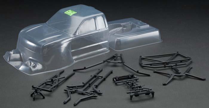 Axial AX4025 SCX10 Trail Honcho Clear Truck Body w/Molded Rear Cage (.040