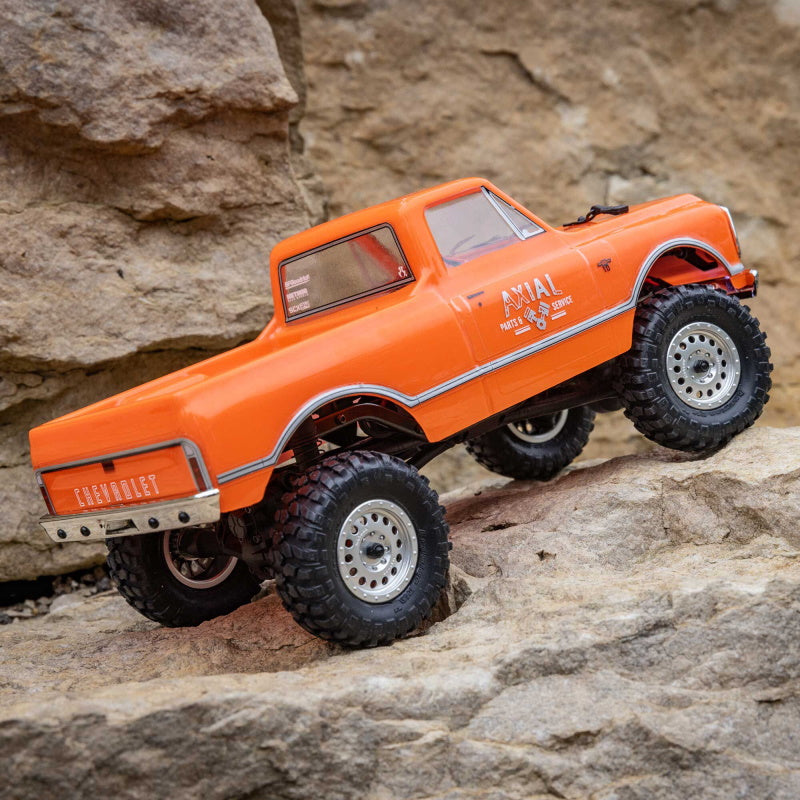 Axial AXI0000IV2T3 1/24 SCX24 1967 Chevrolet C10 4WD Brushed Truck RTR, Orange