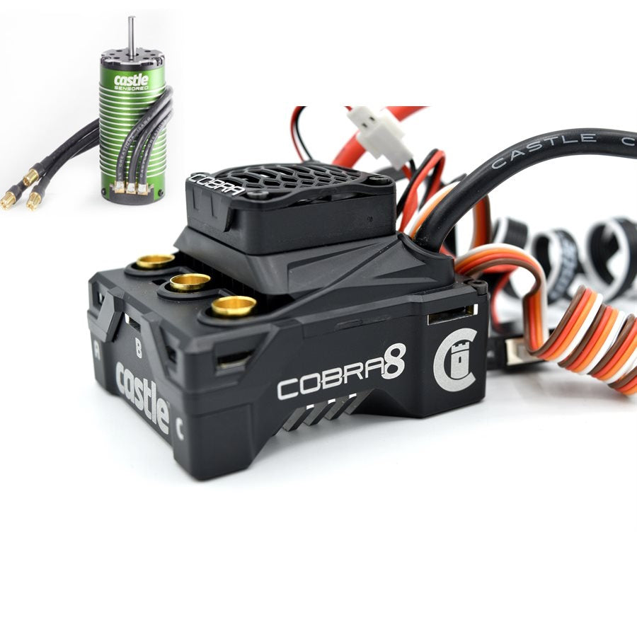 Castle Creations Cobra 8 6SBrushless Motor & ESC Combo 1800Kv w/1512 Sensored Motor - PowerHobby