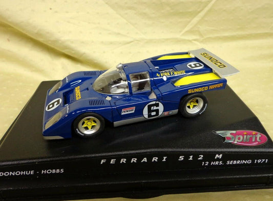 SPIRIT Ferrari 512M #6 SUNOCO Sebring 1971 1/32 Slot Car 0100202 for Slot.it