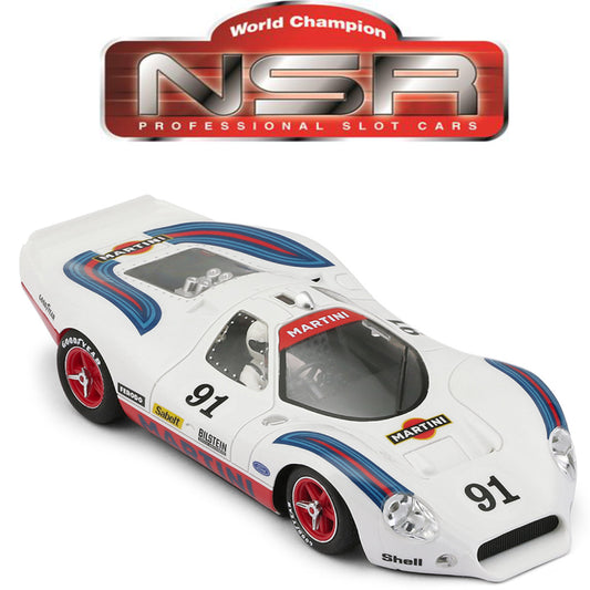 NSR Ford P68 Martini Racing White 1/32 Slot Car 0192SW for Scaelxtric Slot.it