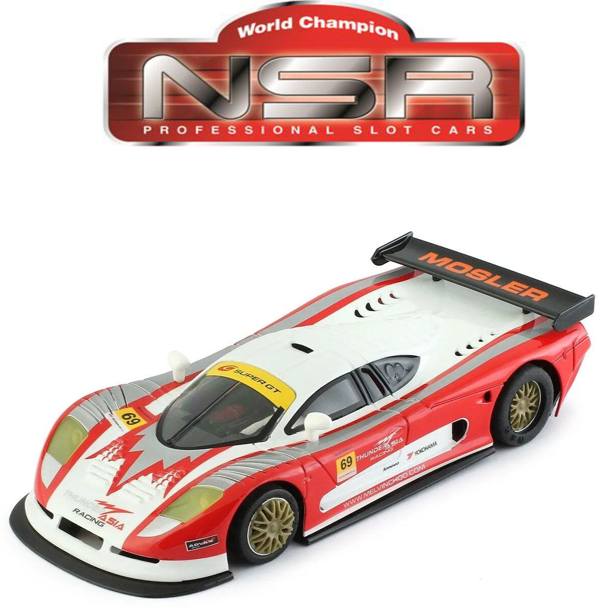 NSR Mosler MT900R Thunderasia 2009 EVO3 Anglewinder 1/32 Slot Car 0199AW