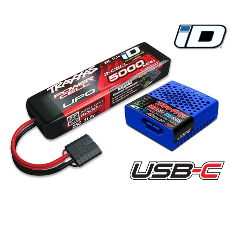 Traxxas 2985-3S Completer Pack, 2872X 3S LiPo Battery & 2985 USB-C Charger