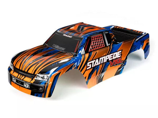 Traxxas 3620T - Stampede VXL Body Painted, Orange & Blue