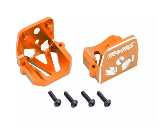 Traxxas 7760-ORNG - Motor Mount Aluminum Orange Front & Rear For XRT / X-Maxx