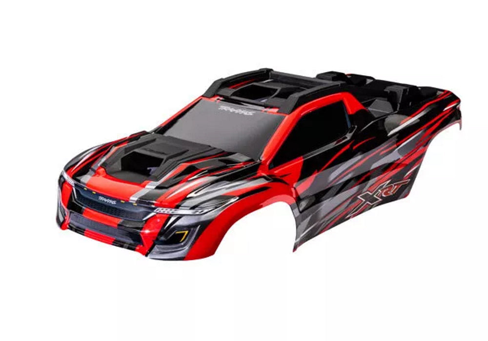 Traxxas 7812R Monster Truck Pre-Painted Body (Red) For XRT