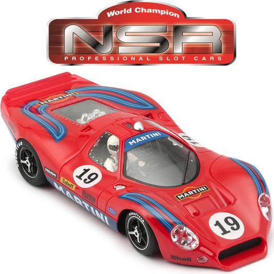 NSR Ford P68 Martini Racing Red 1/32 Slot Car 0219SW for Revoslot Slot.it