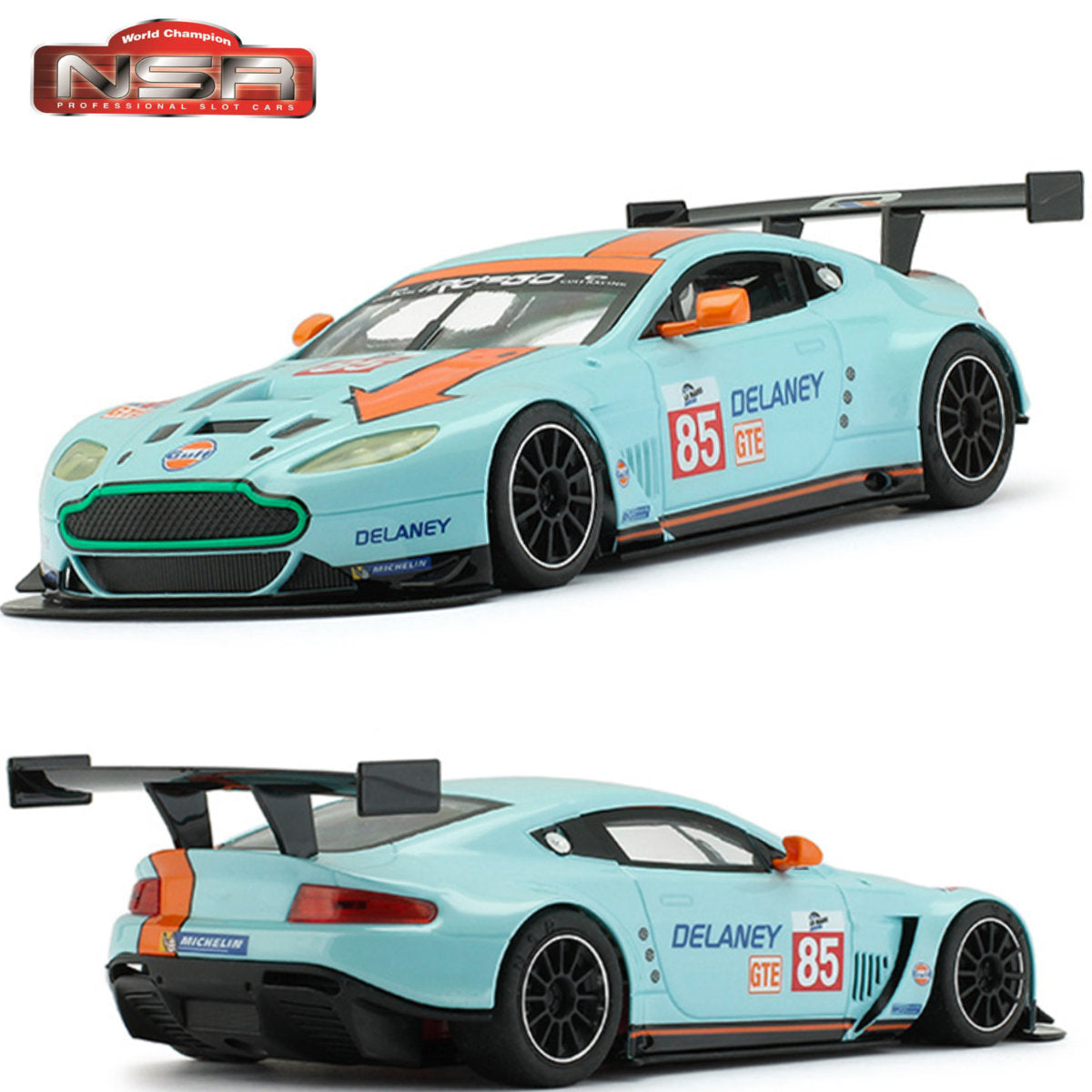 NSR ASV GT3 Gulf Paul Ricard 4h 2014 1/32 Slot Car 0255 Anglewinder Aston Martin