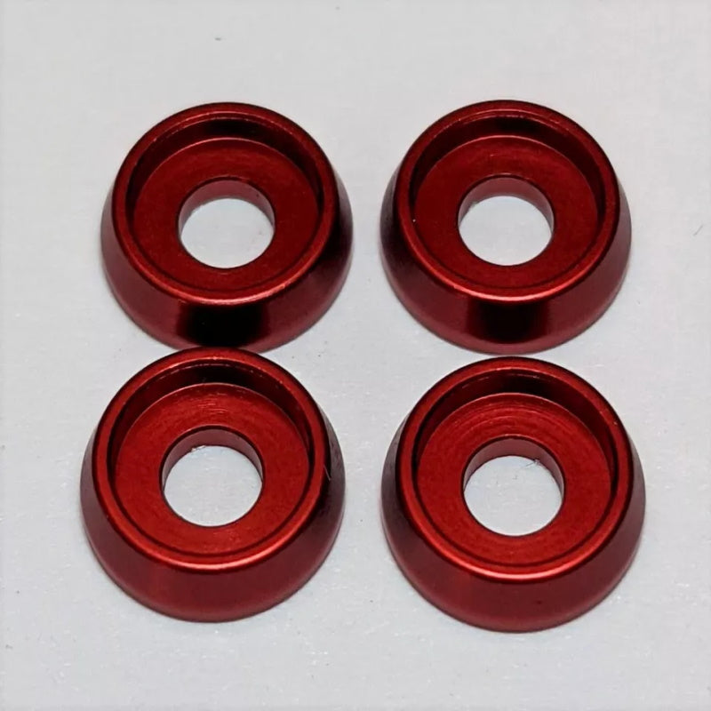 Kyosho AMR-026R M3 Aluminum Hex Screw Washer Red (4)