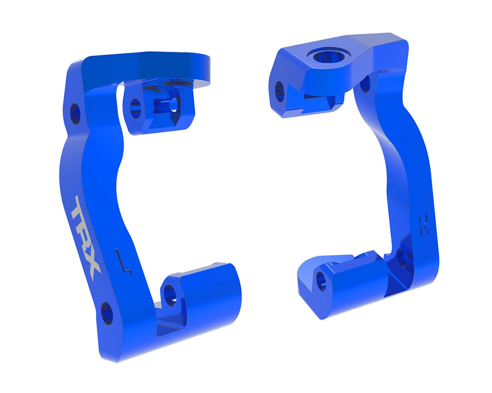 Traxxas 10733-BLUE Left and Right Aluminum Caster Blocks (C-hubs) fits Mini Maxx