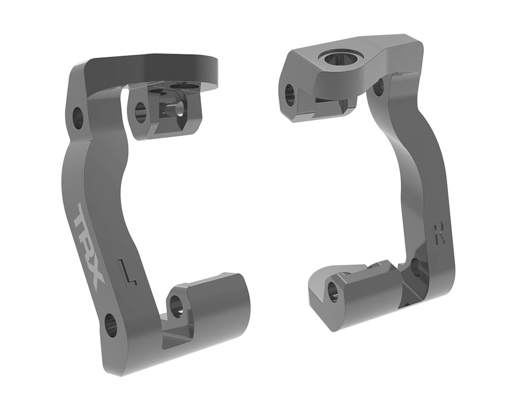 Traxxas 10733-GRAY Gray L & R Aluminum Caster Blocks (C-hubs) fits Mini Maxx