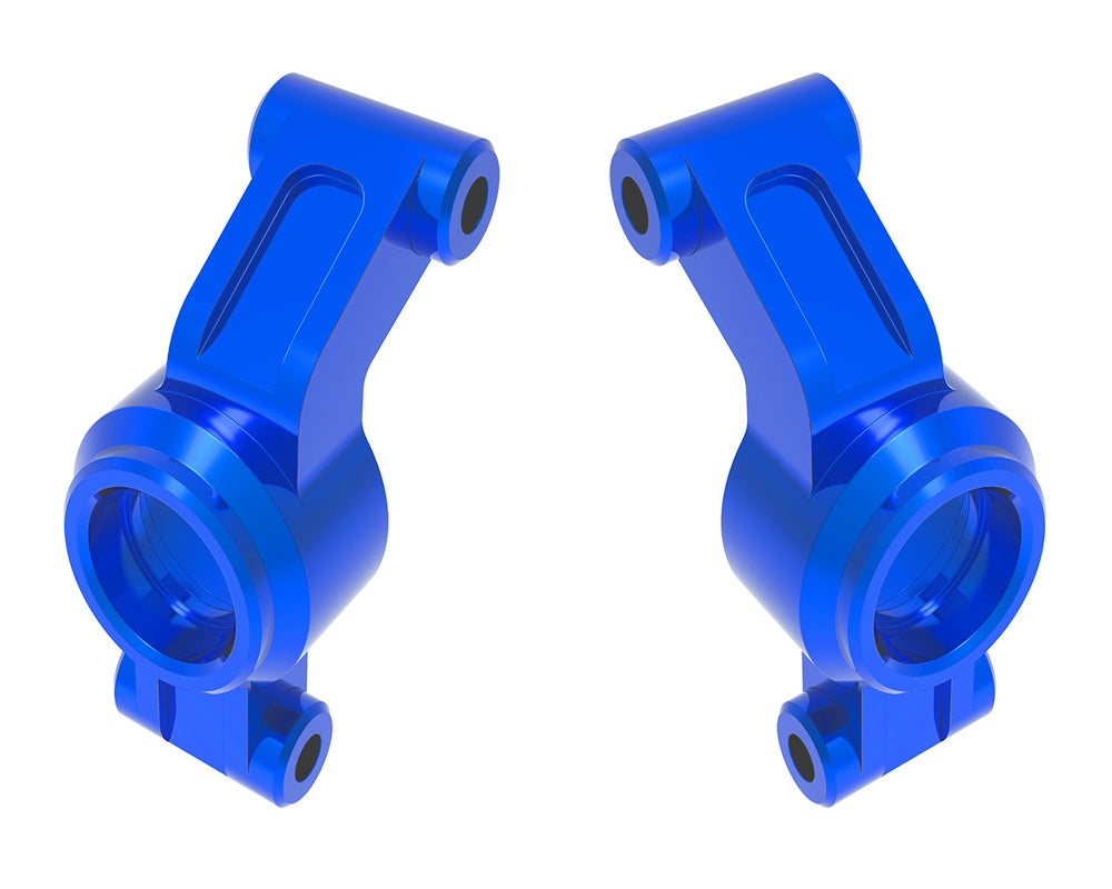 Traxxas 10751-BLUE Blue Left & Right Aluminum Stub Axle Carriers fits Mini Maxx