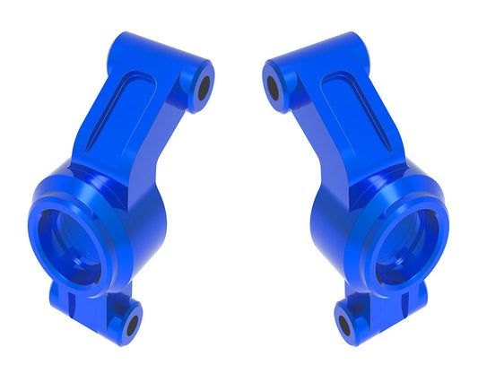 Traxxas 10751-BLUE Blue Left & Right Aluminum Stub Axle Carriers fits Mini Maxx