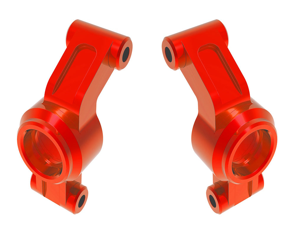 Traxxas 10751-RED Red Left and Right Aluminum Stub Axle Carriers fits Mini Maxx