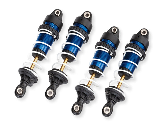 Traxxas 10765-BLUE Blue Aluminum GTR Long Shocks with Springs fits Mini Maxx