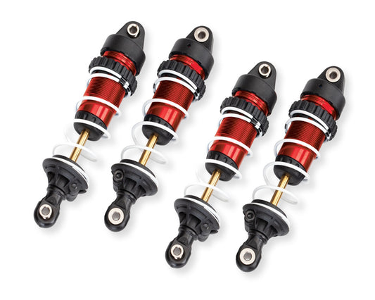 Traxxas 10765-RED Red Aluminum GTR Long Shocks with Springs fits Mini Maxx