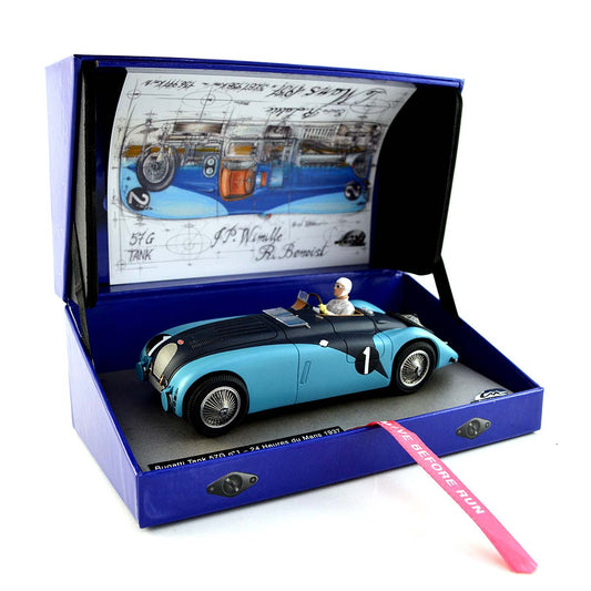 Le Mans Miniatures Bugatti Tank 57G #1 Le Mans 1937 1/32 Slot Car for Slot.it Scalextric