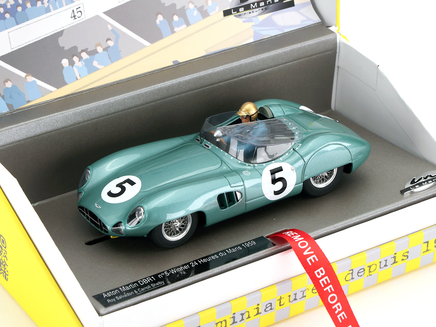 LeMans Miniatures Aston Martin DBR1 Carroll Shelby #5 1959 Le Mans Winner Slot Car