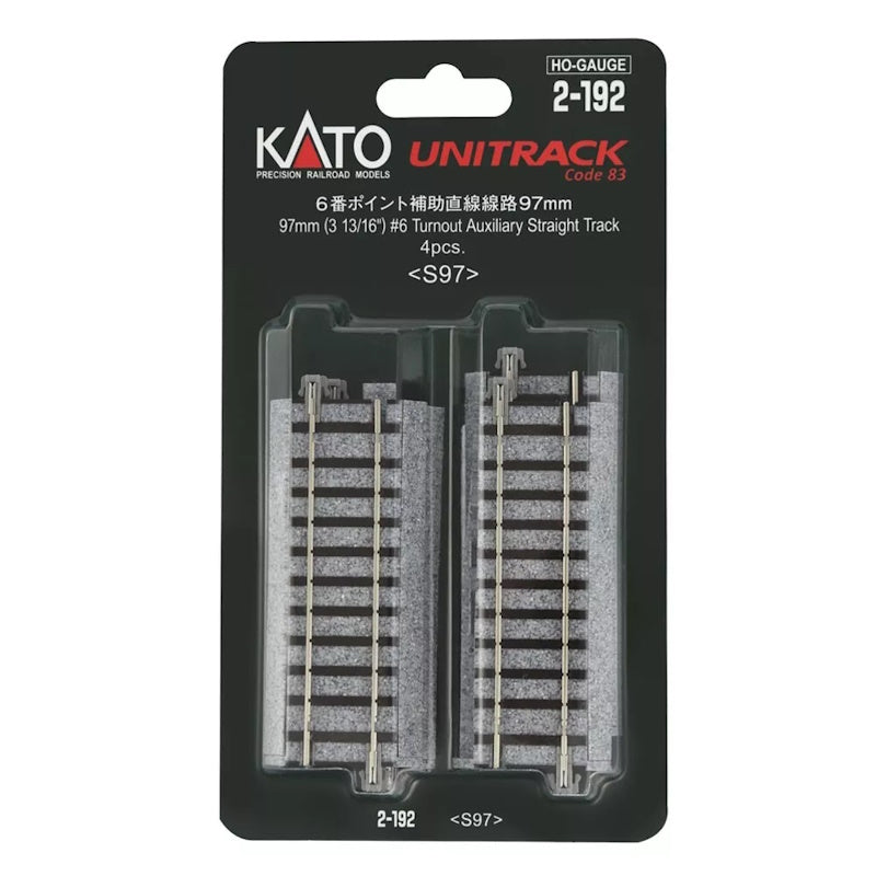 Kato 2-192 Length Adjustment 97mm Straight Track #6 for HO Scale (4)