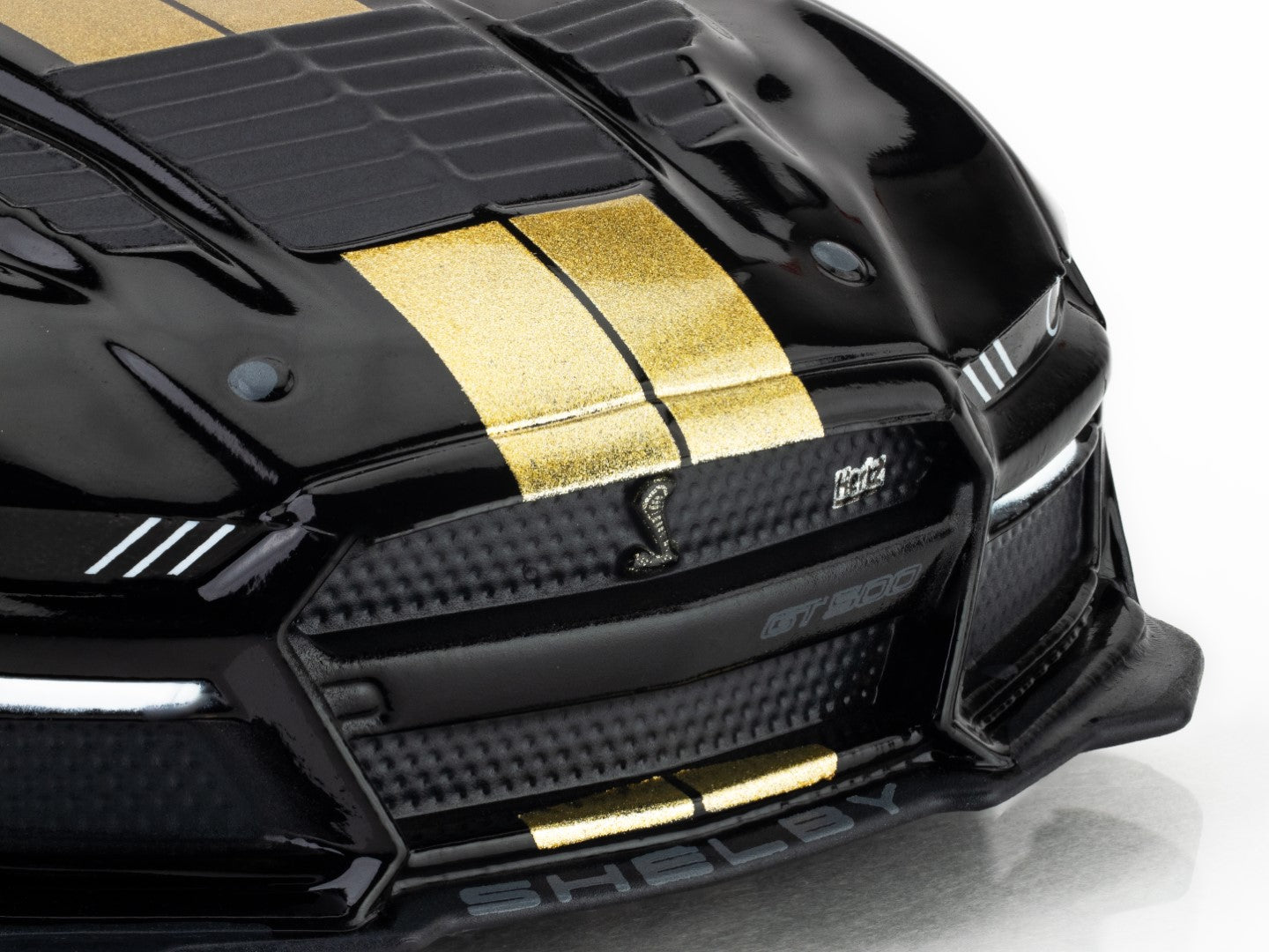 AFX 22082 Ford Shelby Mustang GT500KR Black/Gold Mega G+ HO Slot Car