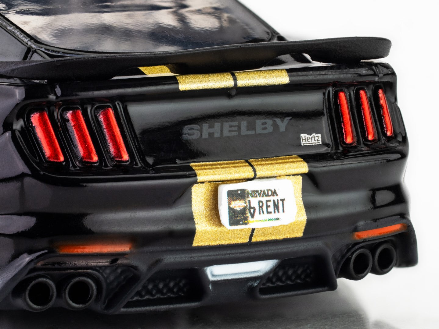 AFX 22082 Ford Shelby Mustang GT500KR Black/Gold Mega G+ HO Slot Car