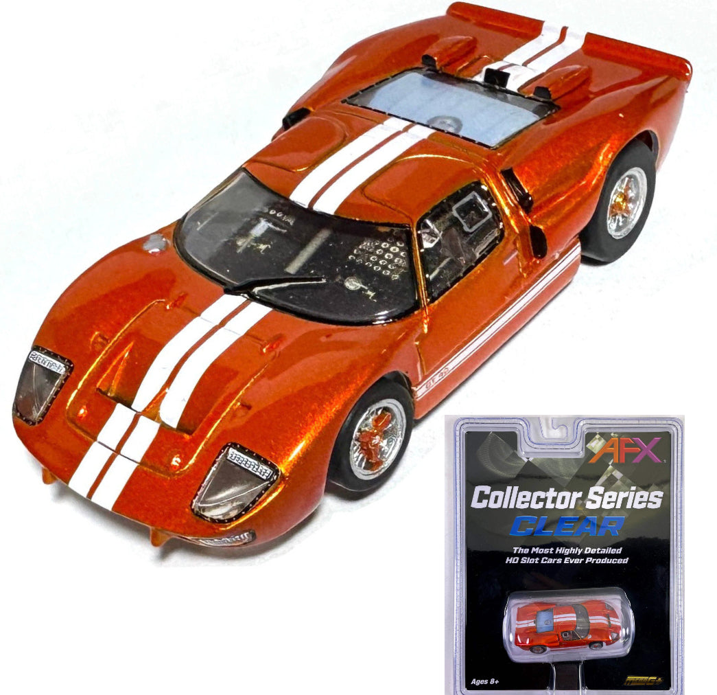 AFX Exclusive Ford GT40 Ontario Orange HO Slot Car 22109