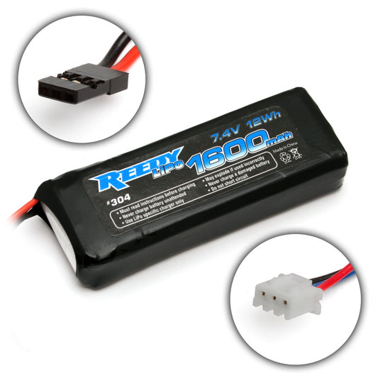 Team Associated 304 Reedy Lipo Battery 7.4v 1600mah RX - PowerHobby