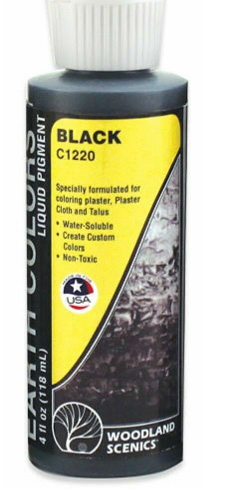 Woodland Scenics C1220 N/HO Earth Color Black 4 oz Train Scenery.