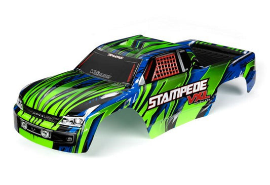 Traxxas 3620G Stampede VXL Body Green & Blue, Painted