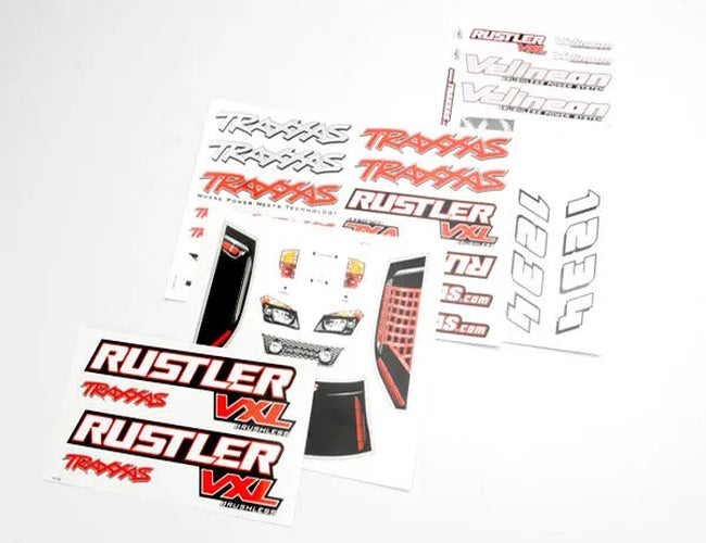 Traxxas TRA3713R 1/10th Scale Rustler VXL Decal Sheet (2) - PowerHobby