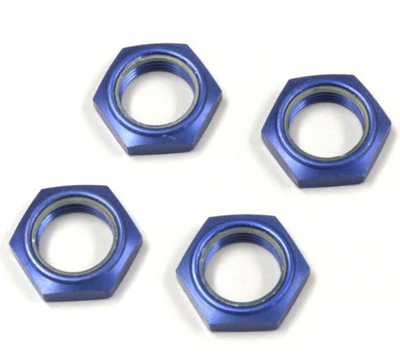 Kyosho IFW336BL Wheel Nut W/Nylon (Blue) (4)