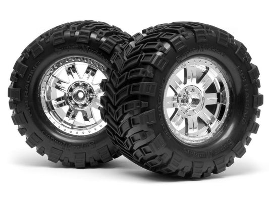 HPI 4726 Super Mudders Mounted Tires Shiny Chrome (2) - PowerHobby