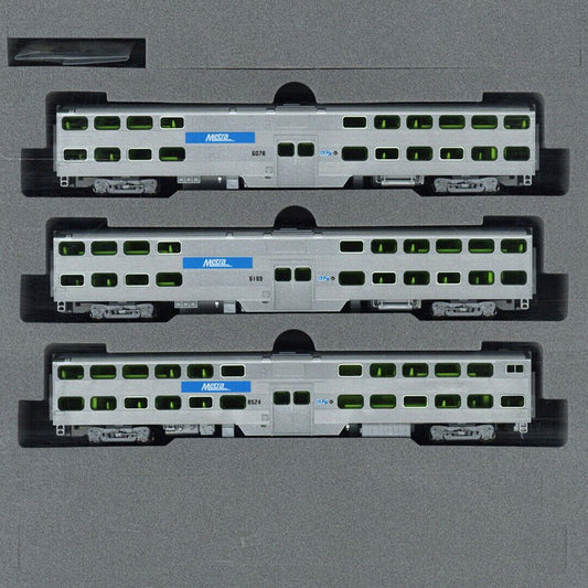 Kato 1068703 N Scale Gallery Bi-Level Passenger Cars Chicago Metra (3).