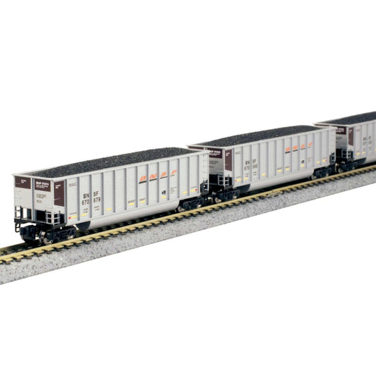 Kato 106-4633 N Bethgon Coalporter 8 Car Set BNSF Swoosh