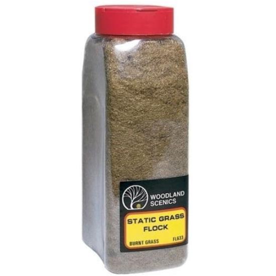 Woodland Scenics FL633 Static Grass Flock Burnt Grass 32 oz Train Scenery.