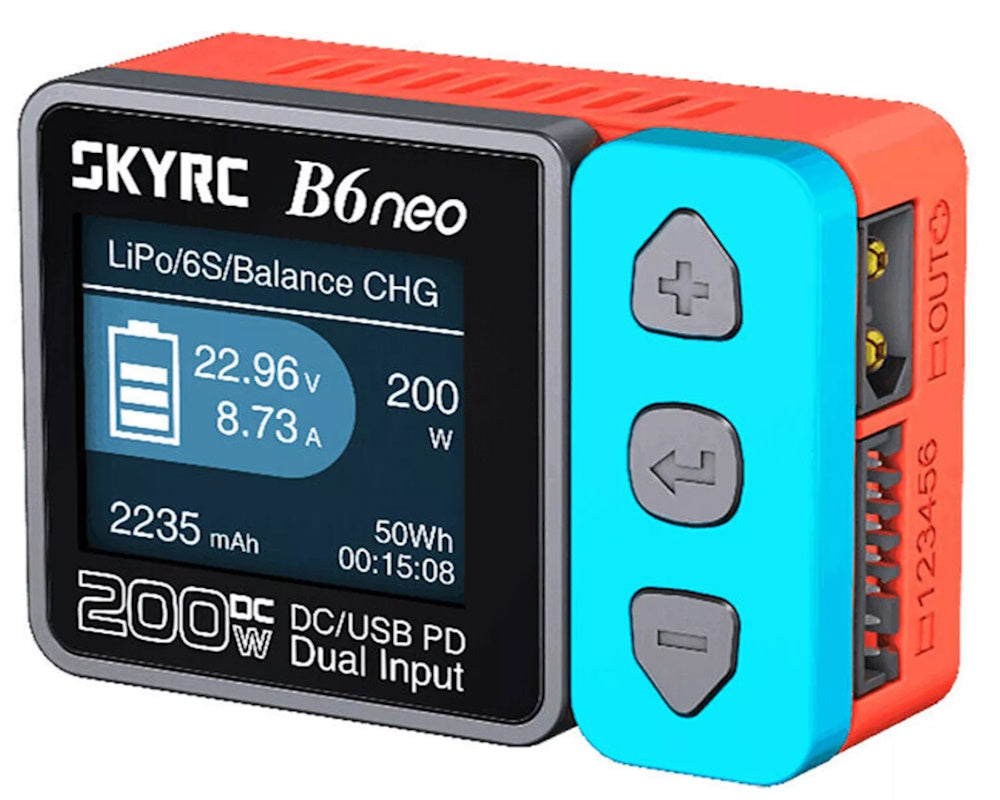 SkyRC B6 Neo 200W DC/USB PD Dual Input Smart Charger