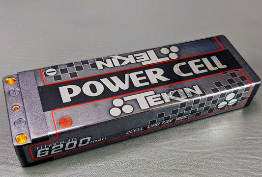 Tekin TT1656 Titanium POWER CELL 2S 6200mAh Stick LCG LiPo with 5mm connectors