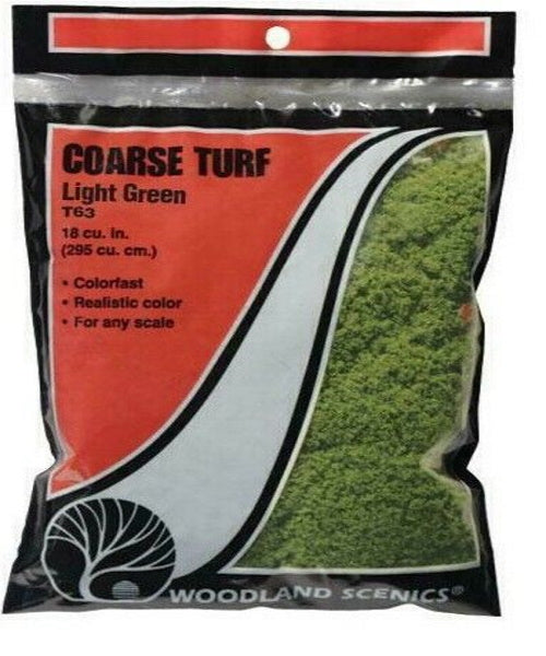 Woodland Scenics T63 Turf Fine Coarse Light Grass Bag Train Scenery.