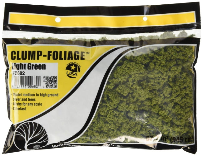 Woodland Scenics FC682 Clump Foliage Light Green Bag Train Scenery.