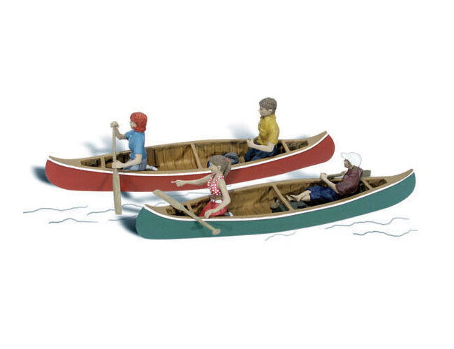 Woodland Scenics A2200 N Train Figures Canoers