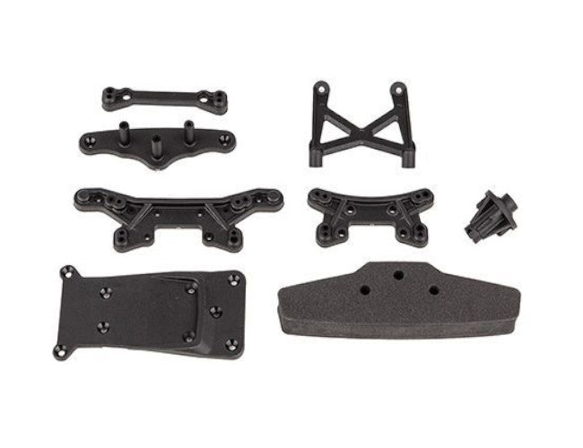 Team Associated 21573 Reflex 14R Shock Towers, Bumper & Skid Plate Set