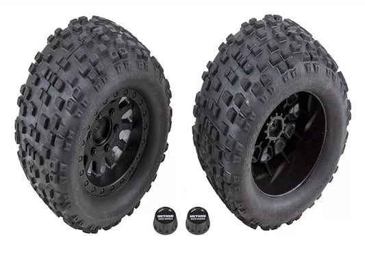 Associated 25841 Rival Mt10 Tires and Method Wheels Mounted Hex Black