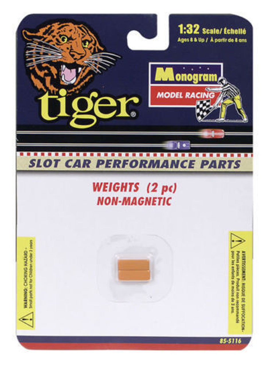 Revell Monogram Tiger Weights 2pc Non Magnetic 1/32 Slot Car 85-5116 855116