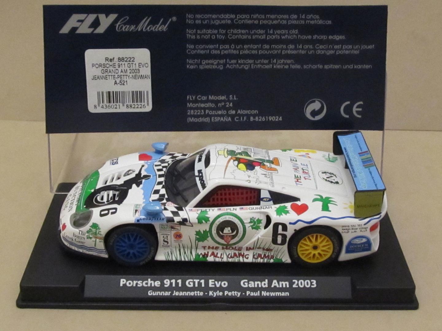 FLY 88222 Porsche 911 GT1 Evo Grand Am 2003 A-521 1/32 Slot Car