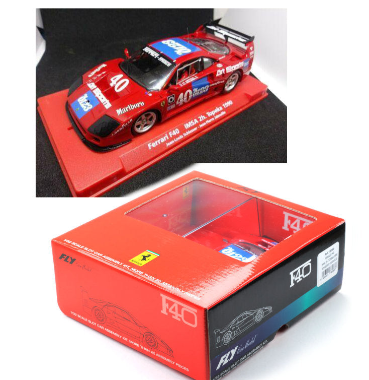 Fly Ferrari F40 IMSA 2h Topeka 1990 Kit 88283 1/32 Slot Car for Slot.it Revoslot