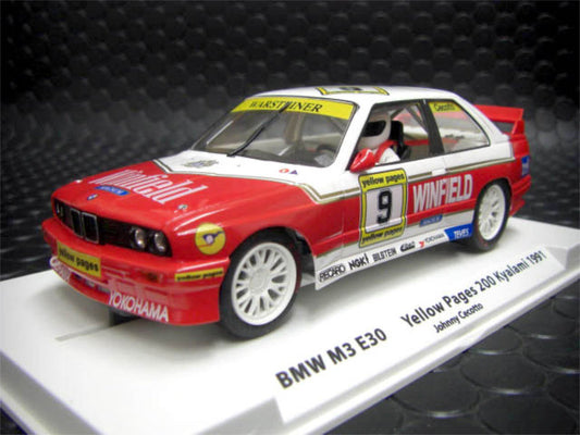 Fly 99125 BMW M3 E30 Yellow Pages 200 Kyalami 1991 1/32 Slot Car