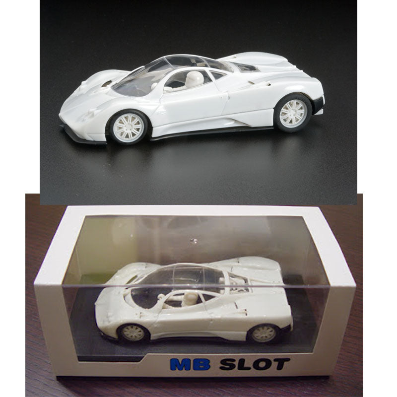 MB Slot Pagani Zonda F2005 White Unpainted Kit 1/32 Slot Car for Slot.it Scalextric