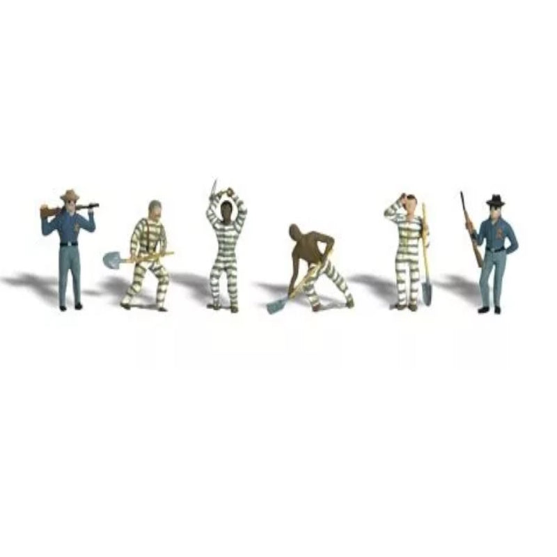 Woodland Scenics A1858 HO Train Figures Chain Gang