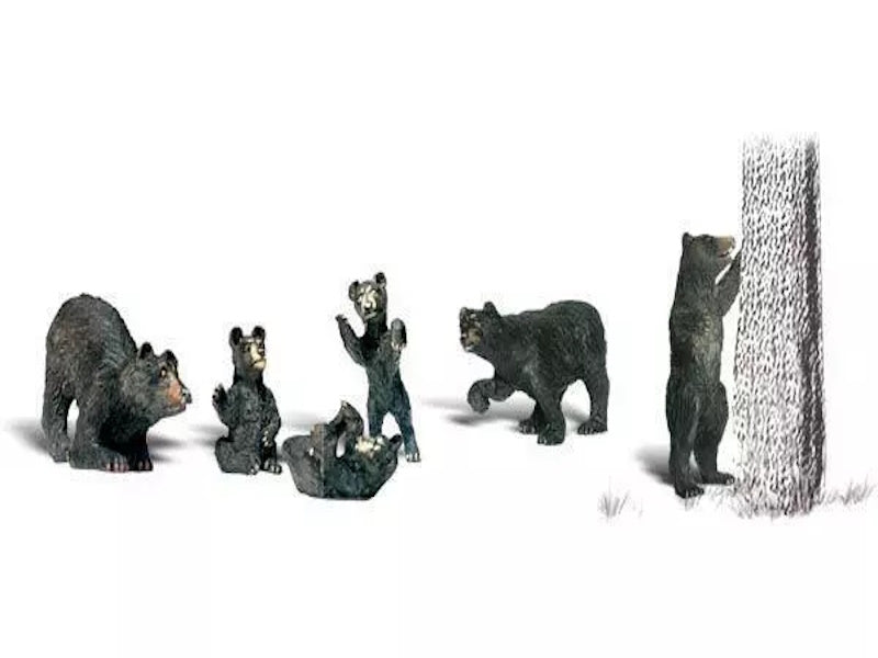 Woodland Scenics A1885 HO Train Figures Black Bears