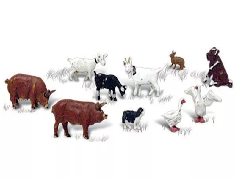 Woodland Scenics A2202 N Train Figures Barnyard Animals